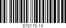 Código de barras (EAN, GTIN, SKU, ISBN): '670115-14'