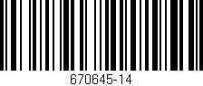 Código de barras (EAN, GTIN, SKU, ISBN): '670645-14'