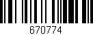 Código de barras (EAN, GTIN, SKU, ISBN): '670774'