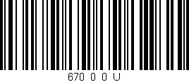Código de barras (EAN, GTIN, SKU, ISBN): '670_0_0_U'