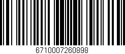 Código de barras (EAN, GTIN, SKU, ISBN): '6710007260898'
