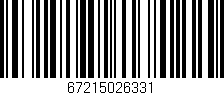 Código de barras (EAN, GTIN, SKU, ISBN): '67215026331'
