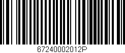 Código de barras (EAN, GTIN, SKU, ISBN): '67240002012P'