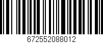 Código de barras (EAN, GTIN, SKU, ISBN): '672552088012'