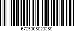 Código de barras (EAN, GTIN, SKU, ISBN): '6725805820359'