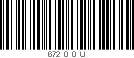 Código de barras (EAN, GTIN, SKU, ISBN): '672_0_0_U'