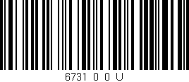 Código de barras (EAN, GTIN, SKU, ISBN): '6731_0_0_U'