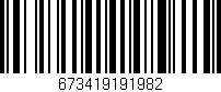 Código de barras (EAN, GTIN, SKU, ISBN): '673419191982'