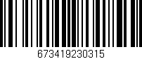 Código de barras (EAN, GTIN, SKU, ISBN): '673419230315'