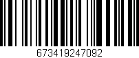 Código de barras (EAN, GTIN, SKU, ISBN): '673419247092'