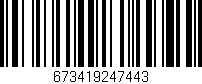 Código de barras (EAN, GTIN, SKU, ISBN): '673419247443'
