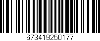 Código de barras (EAN, GTIN, SKU, ISBN): '673419250177'