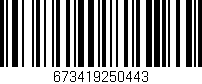 Código de barras (EAN, GTIN, SKU, ISBN): '673419250443'