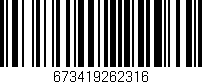 Código de barras (EAN, GTIN, SKU, ISBN): '673419262316'