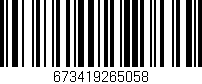Código de barras (EAN, GTIN, SKU, ISBN): '673419265058'