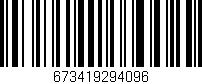 Código de barras (EAN, GTIN, SKU, ISBN): '673419294096'