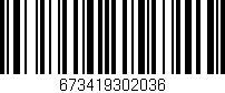 Código de barras (EAN, GTIN, SKU, ISBN): '673419302036'