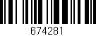 Código de barras (EAN, GTIN, SKU, ISBN): '674281'