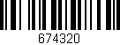 Código de barras (EAN, GTIN, SKU, ISBN): '674320'