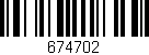 Código de barras (EAN, GTIN, SKU, ISBN): '674702'