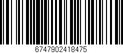 Código de barras (EAN, GTIN, SKU, ISBN): '6747902418475'