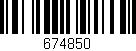 Código de barras (EAN, GTIN, SKU, ISBN): '674850'