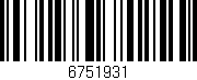 Código de barras (EAN, GTIN, SKU, ISBN): '6751931'