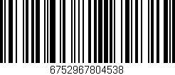 Código de barras (EAN, GTIN, SKU, ISBN): '6752967804538'