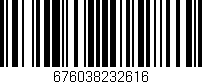 Código de barras (EAN, GTIN, SKU, ISBN): '676038232616'