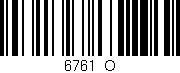 Código de barras (EAN, GTIN, SKU, ISBN): '6761_O'