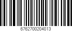 Código de barras (EAN, GTIN, SKU, ISBN): '6762700204013'