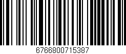 Código de barras (EAN, GTIN, SKU, ISBN): '6766800715387'