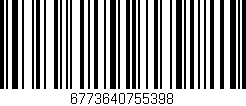 Código de barras (EAN, GTIN, SKU, ISBN): '6773640755398'