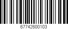 Código de barras (EAN, GTIN, SKU, ISBN): '67742600103'