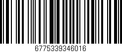 Código de barras (EAN, GTIN, SKU, ISBN): '6775339346016'