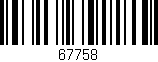 Código de barras (EAN, GTIN, SKU, ISBN): '67758'