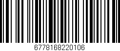 Código de barras (EAN, GTIN, SKU, ISBN): '6778168220106'