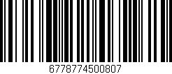 Código de barras (EAN, GTIN, SKU, ISBN): '6778774500807'