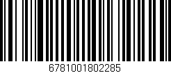 Código de barras (EAN, GTIN, SKU, ISBN): '6781001802285'