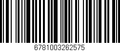 Código de barras (EAN, GTIN, SKU, ISBN): '6781003262575'