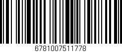 Código de barras (EAN, GTIN, SKU, ISBN): '6781007511778'