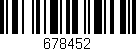 Código de barras (EAN, GTIN, SKU, ISBN): '678452'