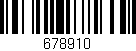 Código de barras (EAN, GTIN, SKU, ISBN): '678910'