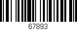 Código de barras (EAN, GTIN, SKU, ISBN): '67893'