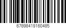 Código de barras (EAN, GTIN, SKU, ISBN): '67898419160485'