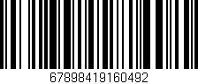 Código de barras (EAN, GTIN, SKU, ISBN): '67898419160492'