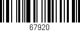 Código de barras (EAN, GTIN, SKU, ISBN): '67920'