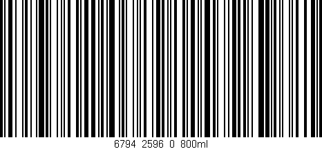 Código de barras (EAN, GTIN, SKU, ISBN): '6794_2596_0_800ml'