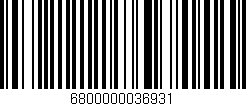 Código de barras (EAN, GTIN, SKU, ISBN): '6800000036931'