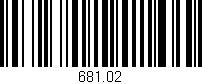 Código de barras (EAN, GTIN, SKU, ISBN): '681.02'